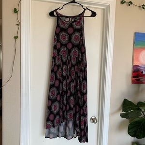 Black High-Low Dress with geometric pattern Torrid 2x